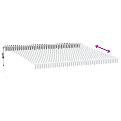 Tenda Sole Retrattile Automatica 450x350 cm Antracite e Bianco | homemem39