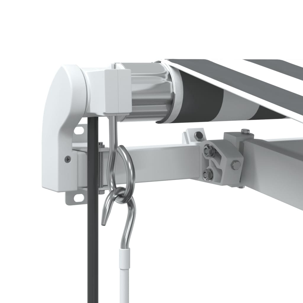 Tenda Sole Retrattile Automatica 450x350 cm Antracite e Bianco | homemem39