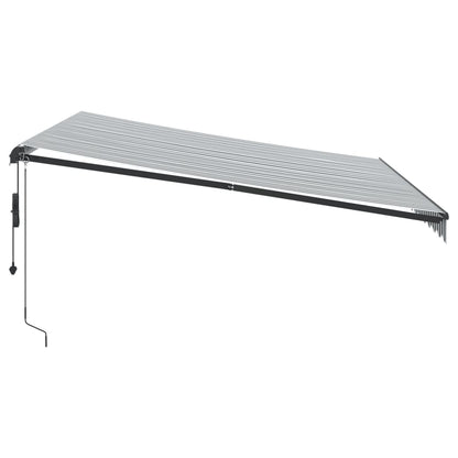 Tenda Sole Retrattile Automatica 400x350 cm Antracite e Bianco