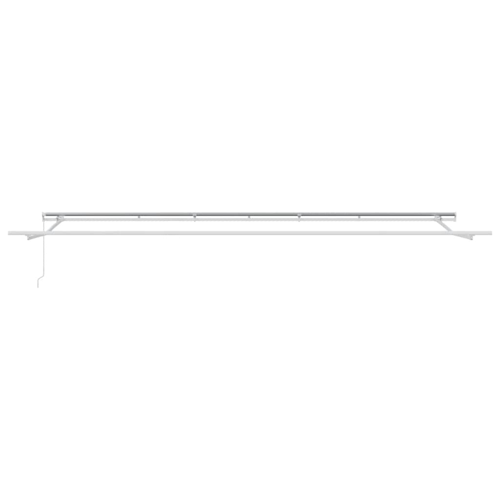 Tenda da Sole Retrattile Manuale Antracite e Bianco 600x300 cm | homemem39