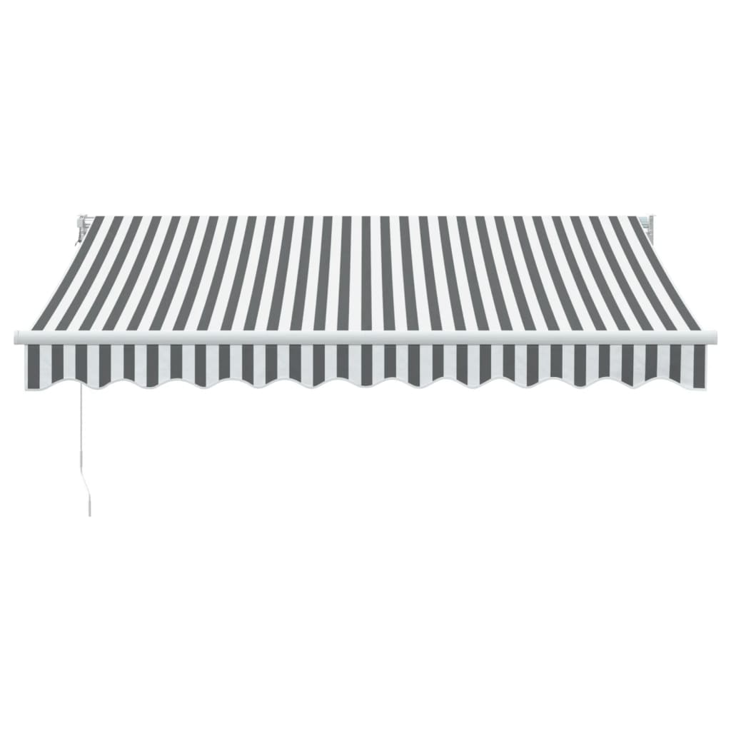 Tenda da Sole Antracite e Bianca 3x2,5 m Tessuto e Alluminio | homemem39