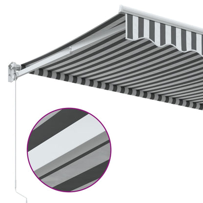 Tenda da Sole Antracite e Bianca 3x2,5 m Tessuto e Alluminio | homemem39