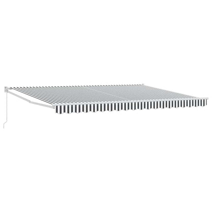 Tenda Retrattile Antracite e Bianca 4,5x3 m Tessuto e Alluminio | homemem39