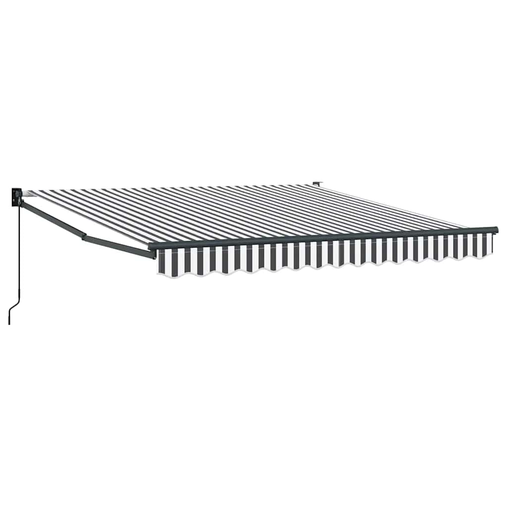 Tenda da Sole Antracite e Bianca 3x2,5 m Tessuto e Alluminio | homemem39