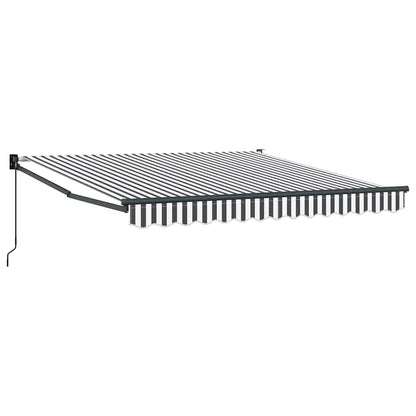 Tenda da Sole Antracite e Bianca 3x2,5 m Tessuto e Alluminio | homemem39