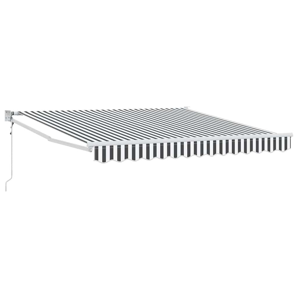 Tenda da Sole Antracite e Bianca 3x2,5 m Tessuto e Alluminio | homemem39