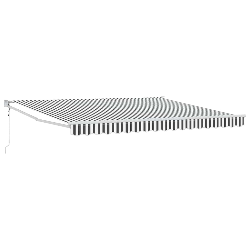 Tenda Retrattile Antracite e Bianca 4x3 m Tessuto e Alluminio | homemem39