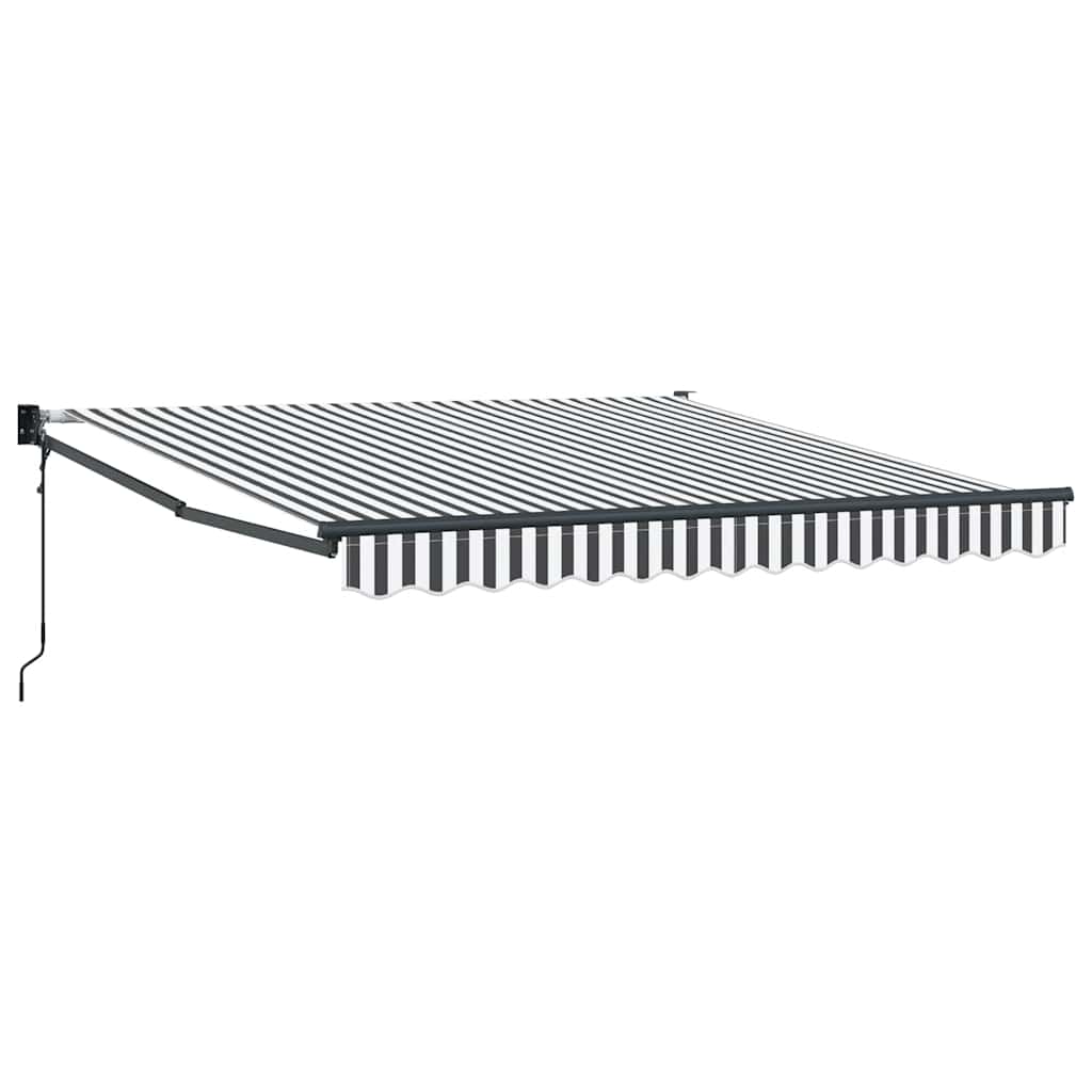 Tenda da Sole Antracite e Bianca 3x2,5 m Tessuto e Alluminio | homemem39