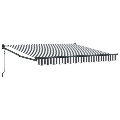 Tenda da Sole Antracite e Bianca 3x2,5 m Tessuto e Alluminio | homemem39