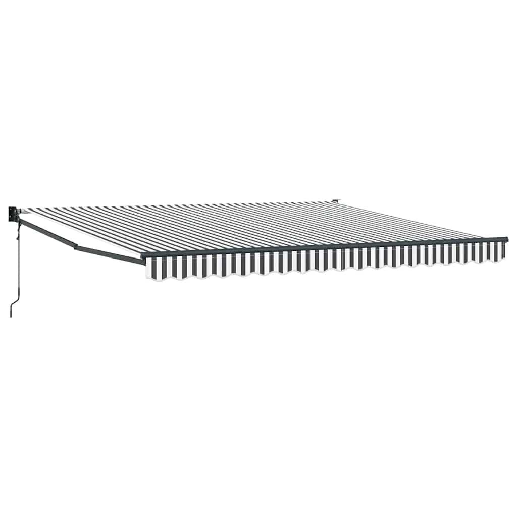 Tenda Retrattile Antracite e Bianca 4x3 m Tessuto e Alluminio | homemem39