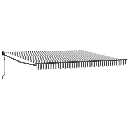Tenda Retrattile Antracite e Bianca 4x3 m Tessuto e Alluminio | homemem39