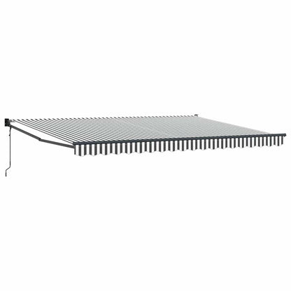Tenda Retrattile Antracite e Bianca 4,5x3 m Tessuto e Alluminio | homemem39