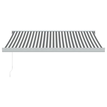 Tenda Retrattile Antracite e Bianca 3,5x2,5m Tessuto/Alluminio - homemem39