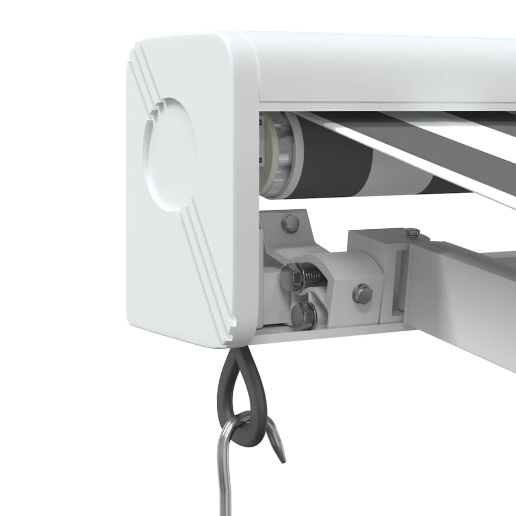 Tenda Retrattile Antracite e Bianca 3,5x2,5m Tessuto/Alluminio - homemem39