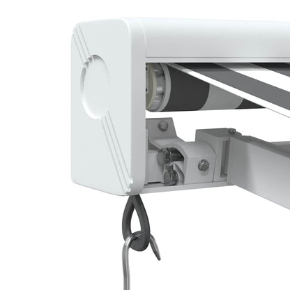 Tenda Retrattile Antracite e Bianca 3,5x2,5m Tessuto/Alluminio - homemem39