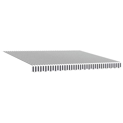 Tenda Retrattile Antracite e Bianca 4x3 m Tessuto e Alluminio | homemem39