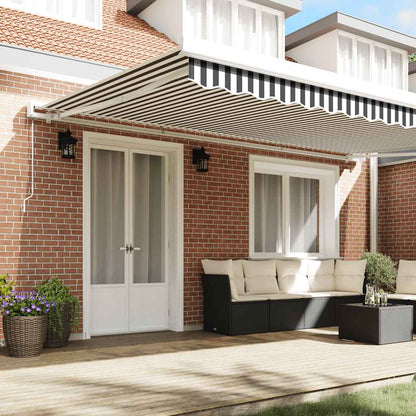 Tenda Retrattile Antracite e Bianca 5x3 m Tessuto e Alluminio | homemem39
