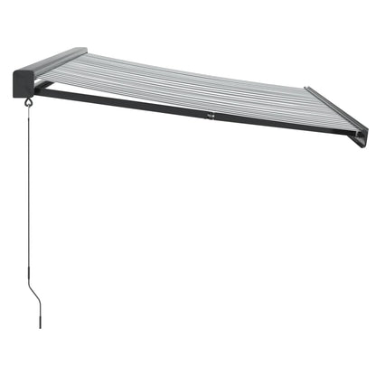 Tenda Retrattile Antracite e Bianca 3,5x2,5m Tessuto/Alluminio | homemem39