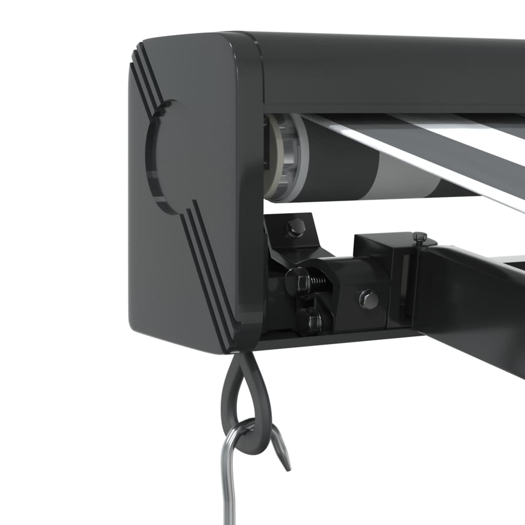 Tenda Retrattile Antracite e Bianca 3,5x2,5m Tessuto/Alluminio - homemem39