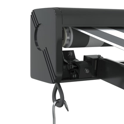 Tenda Retrattile Antracite e Bianca 3,5x2,5m Tessuto/Alluminio - homemem39