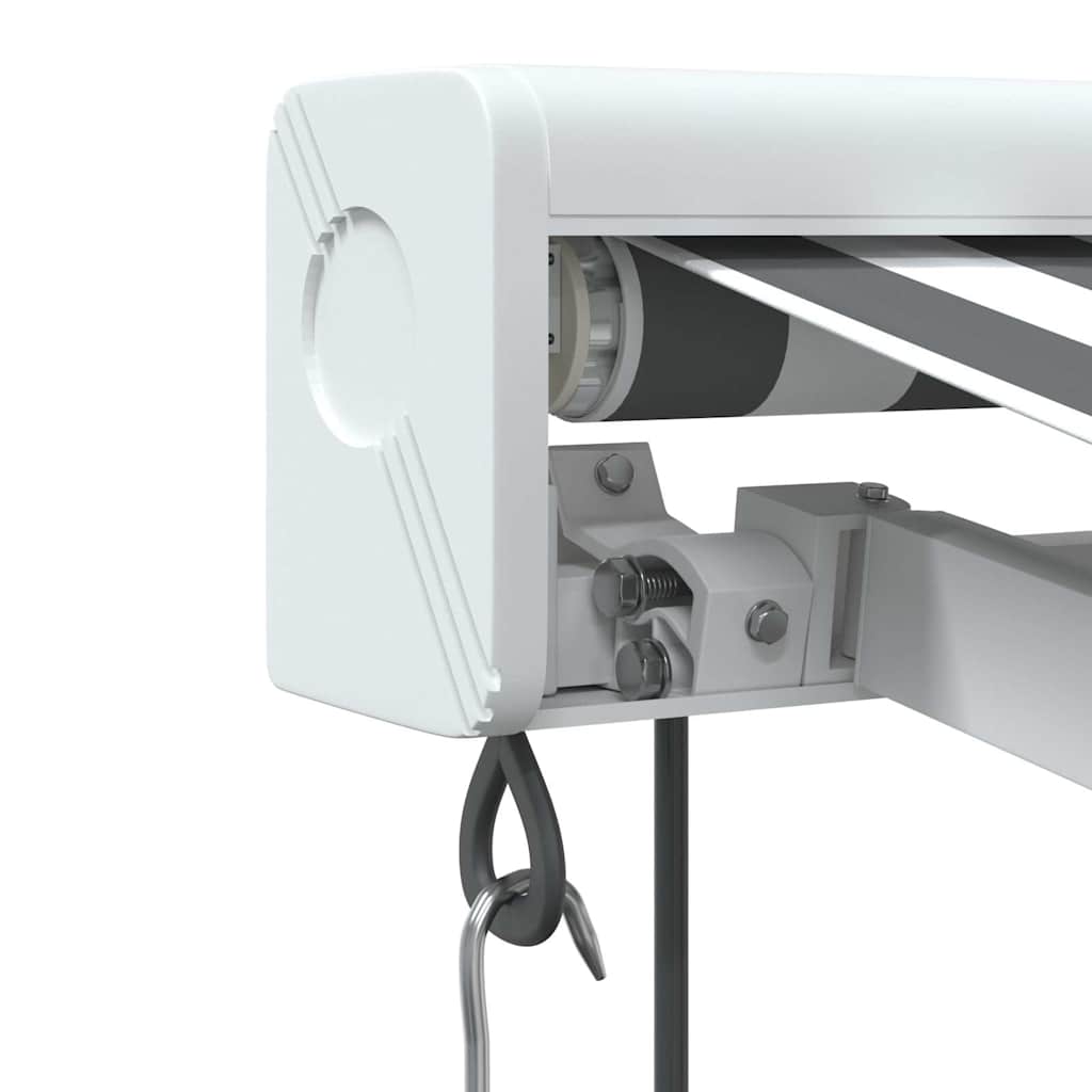 Tenda Retrattile Antracite e Bianca 3,5x2,5m Tessuto/Alluminio - homemem39