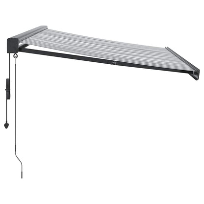 Tenda Retrattile Antracite e Bianca 3,5x2,5m Tessuto/Alluminio | homemem39