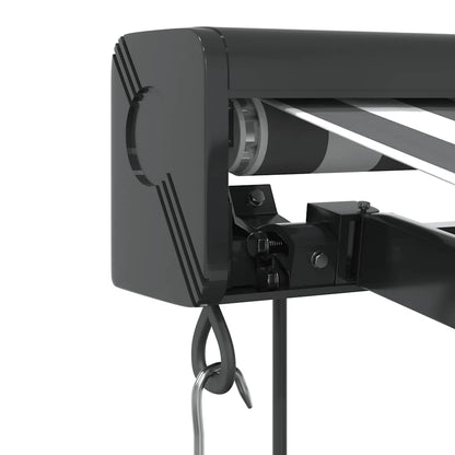 Tenda Retrattile Antracite e Bianca 3,5x2,5m Tessuto/Alluminio - homemem39