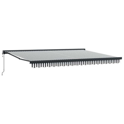 Tenda Retrattile Antracite e Bianca 4,5x3 m Tessuto e Alluminio | homemem39