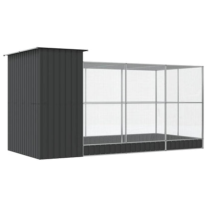 Voliera con Estensione Argento 416x203x216 cm Acciaio | homemem39