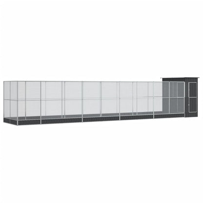 Voliera con Estensione Argento 1037x203x216 cm in Acciaio | homemem39