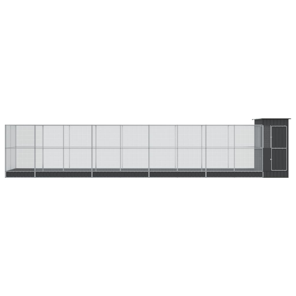 Voliera con Estensione Argento 1037x203x216 cm in Acciaio | homemem39