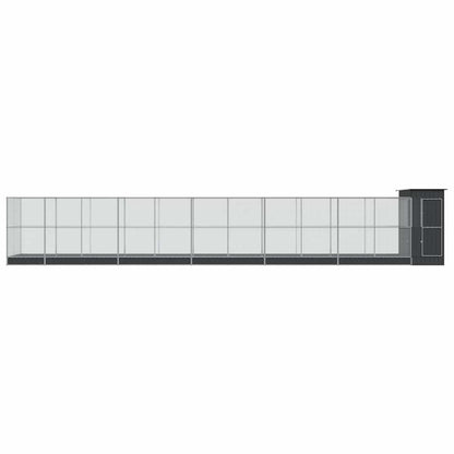 Voliera con Estensione Argento 1244x203x216 cm in Acciaio | homemem39