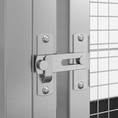 Voliera con Estensione Argento 418,5x107x212 cm in Acciaio