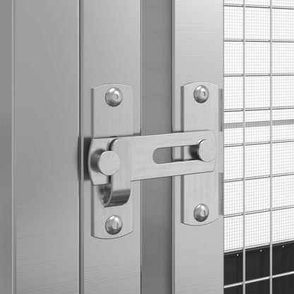 Voliera con Estensione Argento 626,5x107x212 cm in Acciaio