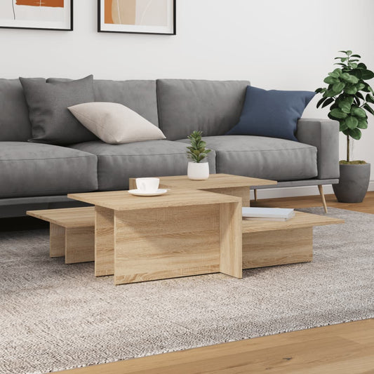Tavolini da Salotto 2 pz Rovere Sonoma in Legno Multistrato | homemem39