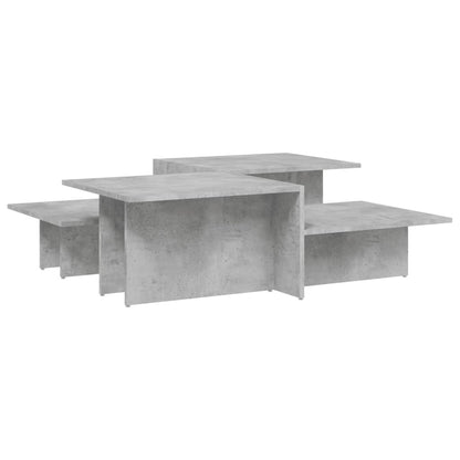 Tavolini da Salotto 2 pz Grigio Cemento in Legno Multistrato | homemem39