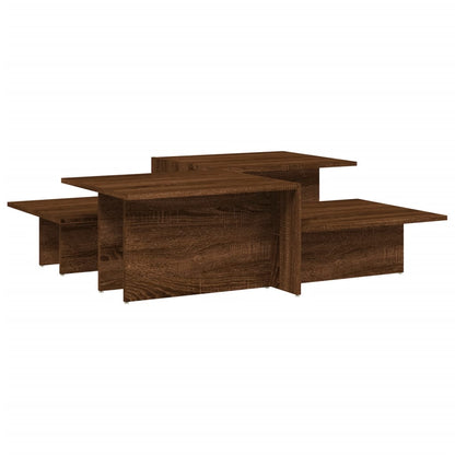 Tavolini da Salotto 2 pz Rovere Marrone in Legno Multistrato | homemem39