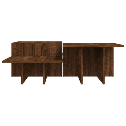 Tavolini da Salotto 2 pz Rovere Marrone in Legno Multistrato | homemem39