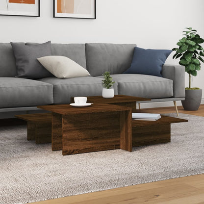 Tavolini da Salotto 2 pz Rovere Marrone in Legno Multistrato