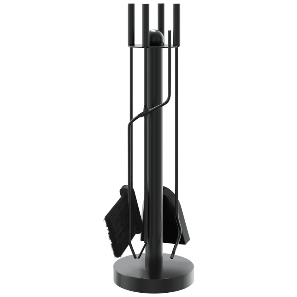Set di attrezzi per camino 5 pezzi 18x56 cm in acciaio
