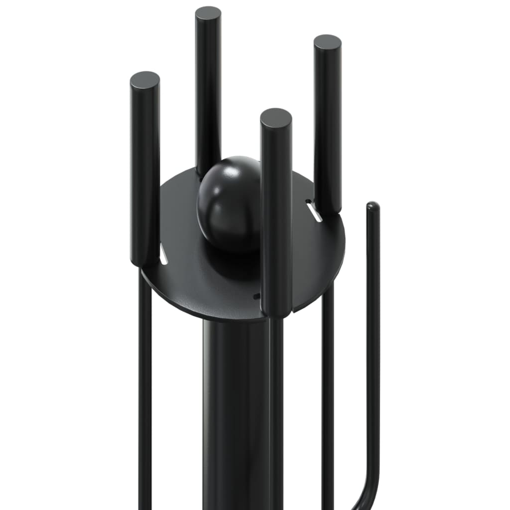 Set di attrezzi per camino 5 pezzi 18x56 cm in acciaio