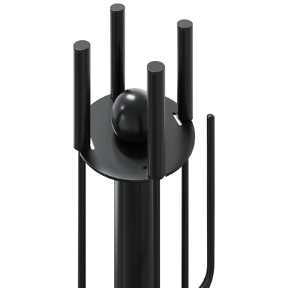 Set di attrezzi per camino 5 pezzi 18x56 cm in acciaio