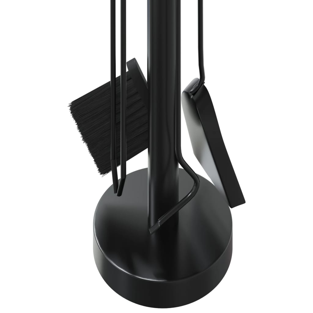 Set di attrezzi per camino 5 pezzi 18x56 cm in acciaio