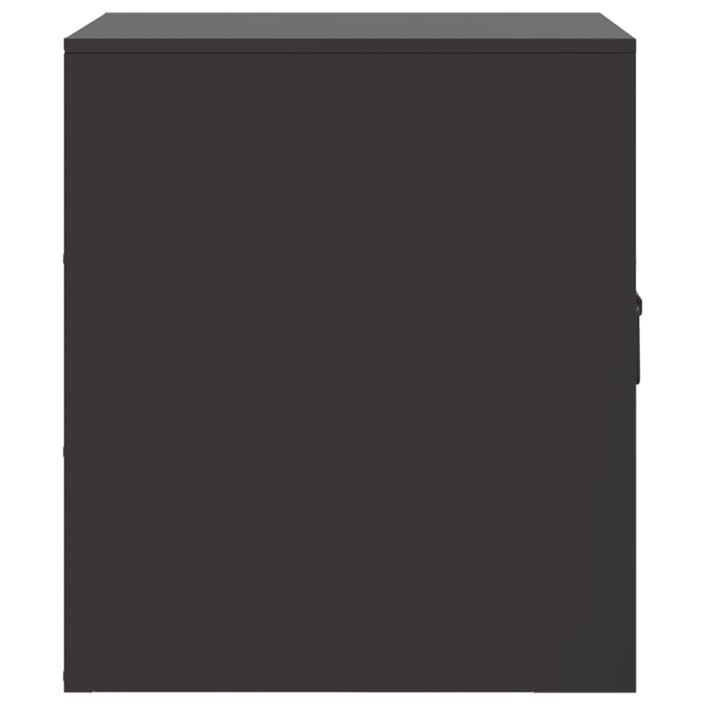 Comodini 2 pz Neri 34,5x39x44 cm in Acciaio - homemem39