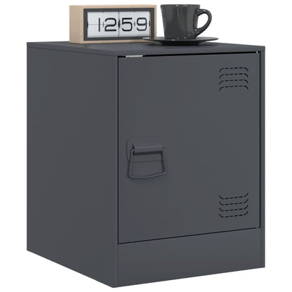 Bedside tables 2 pcs Anthracite 34.5x39x44 cm in Steel