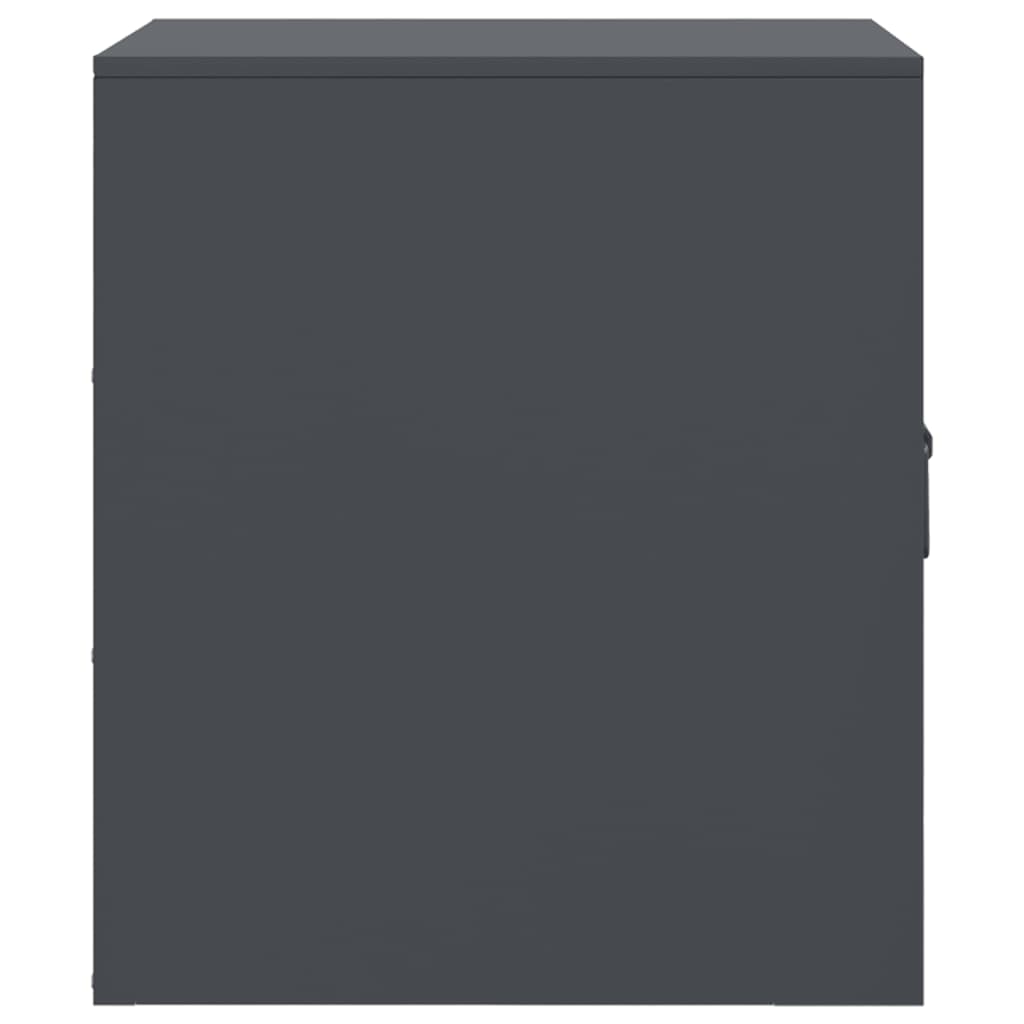 Comodini 2 pz Antracite 34,5x39x44 cm in Acciaio - homemem39