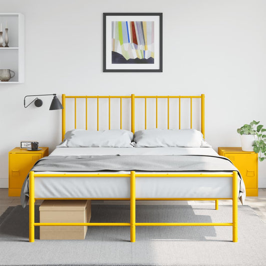 Comodini 2 pz Giallo Senape 34,5x39x44 cm in Acciaio - homemem39