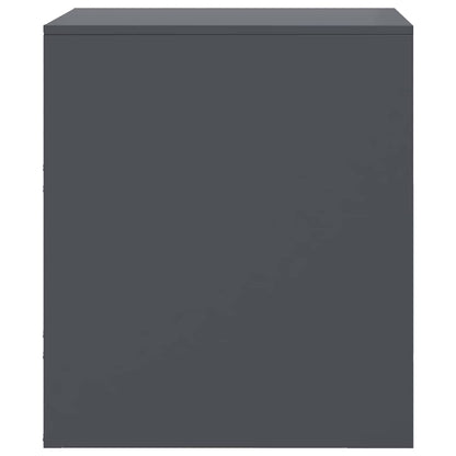 Comodini 2 pz Antracite 34,5x39x44 cm in Acciaio - homemem39