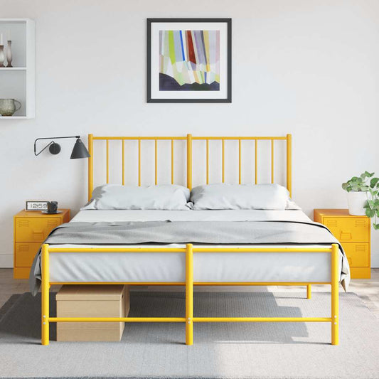 Comodini 2 pz Giallo 34,5x39x44 cm in Acciaio - homemem39
