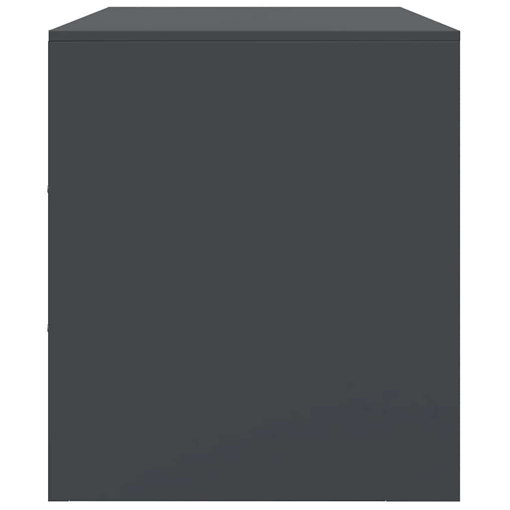 Mobile TV Antracite 67x39x44 cm in Acciaio - homemem39